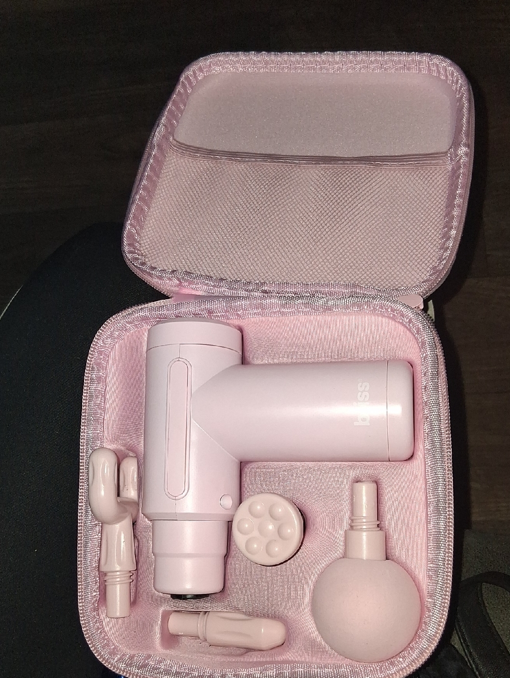 Bliss Pink Travel Cosmetic Massage Gun Set